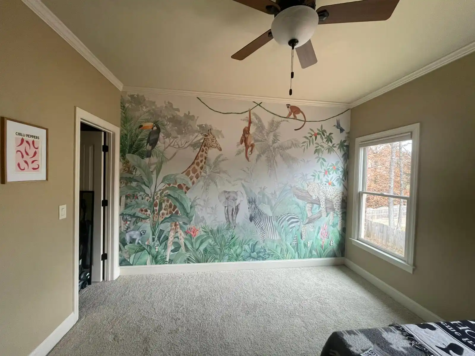Luxury bedroom wallpaper installation in the Bay Area in Berryessa, San Jose